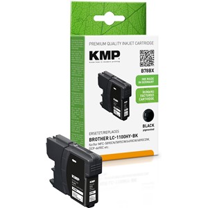 KMP 1522,4001 - Tintenpatrone, schwarz, ersetzt Brother LC1100HYBK