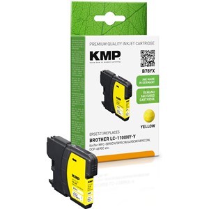 KMP 1522,4009 - Tintenpatrone, gelb, ersetzt Brother LC1100HYY