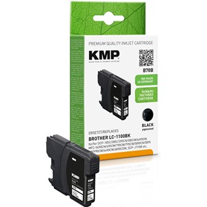 KMP 1522,4801 - Tintenpatrone, schwarz, ersetzt Brother LC1100BK