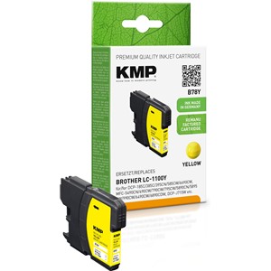 KMP 1522,4809 - Tintenpatrone, gelb, ersetzt Brother LC1100Y