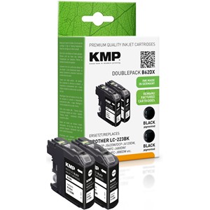 KMP 1529,4021 - Tintenpatronen Doppelpack, schwarz, ersetzen Brother LC223BK