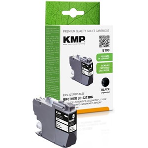 KMP 1539,4001 - Tintenpatrone, schwarz, ersetzt Brother LC3213BK
