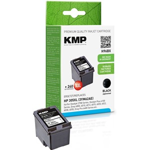 KMP 1772,4001 - Tintenpatrone, schwarz, ersetzt HP 305XL (3YM62AE)