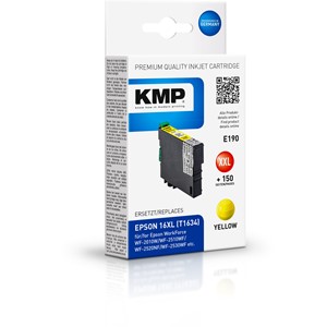 KMP 1621,8009x - Tintenpatrone, yellow, kompatibel zu T1634