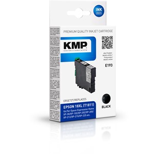 KMP 1622,8001x - Tintenpatrone, schwarz, kompatibel zu T1811