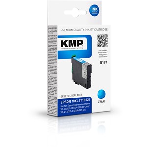 KMP 1622,8003x - Tintenpatrone, cyan, kompatibel zu T1812