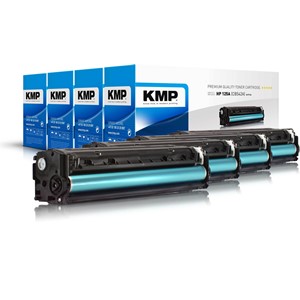 KMP 1216,0005 - Tonerkassetten Set, schwarz, cyan, magenta, yellow, kompatibel zu HP 125A