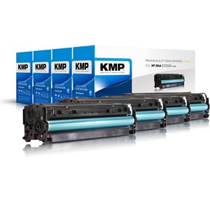 KMP 1218,0005 - Tonerkassetten Set, schwarz, cyan, magenta, yellow, kompatibel zu HP 304A