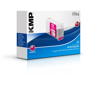 KMP 1728,4006 - Tintenpatrone, magenta, kompatibel zu HP 80 (C4847A)