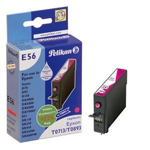 Pelikan 359568 - E56 Tintenpatrone mit hoher Kapazität, magenta, ersetzt Epson T0713