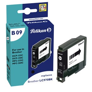 Pelikan 360588 - B09 Tintenpatrone, schwarz, ersetzt Brother LC970BK