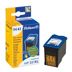 Pelikan 4101648 - H41 Tintenpatrone, 3-farbig, ersetzt Hewlett Packard C9352CE