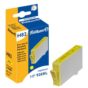 Pelikan 4108968 - H82 Tintenpatrone, gelb, ersetzt HP 920XL (CD974AE)