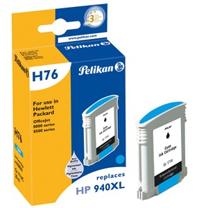 Pelikan 4109019 - H76 Tintenpatrone, cyan, ersetzt HP 940XL (C4907AE)