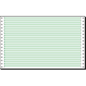 Sigel 08336 - DIN-Computerpapier,  8" x 330 mm (A4 q), LP, weiß/grün