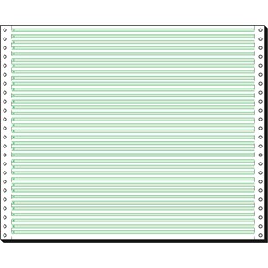 Sigel 12370 - DIN-Computerpapier, 305 mm (12") x 375 mm (A3 q), LP, weiß/grün 60g