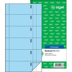 Sigel BO075 - Bonbuch, 360 Abrisse, blau, mit Balupapier
