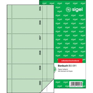 Sigel BO091 - Bonbuch, 360 Abrisse, grün