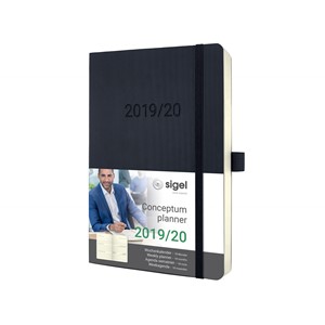 Sigel C2006 - Wochenkalender Conceptum® 2019/2020 (D/GB/F/NL), 2 Seiten = 1 Woche, ca. A5, 1 Stück