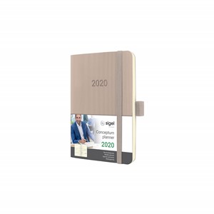 Sigel C2031 - Wochenkalender CONCEPTUM® 2020 (D/GB/F/NL), Softcover, taupe, ca. A6