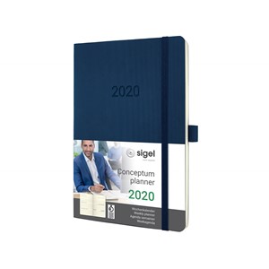 Sigel C2032 - Wochenkalender CONCEPTUM® 2020 (D/GB/F/NL), Softcover, midnight blue, ca. A5