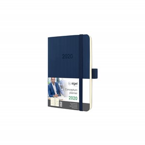 Sigel C2033 - Wochenkalender CONCEPTUM® 2020 (D/GB/F/NL), Softcover, midnight blue, ca. A6
