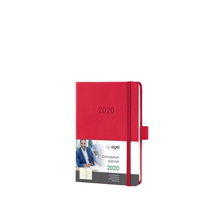 Sigel C2065 - Wochenkalender CONCEPTUM® 2020 (D/GB/F/NL), Hardcover, red, ca. A6