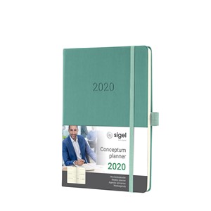 Sigel C2070 - Wochenkalender CONCEPTUM® 2020 (D/GB/F/NL), Hardcover, jade green, ca. A5