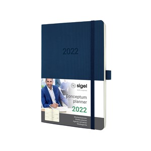 SIGEL C2232 - Wochenkalender Conceptum 2022, ca. A5, Softcover, dunkelblau
