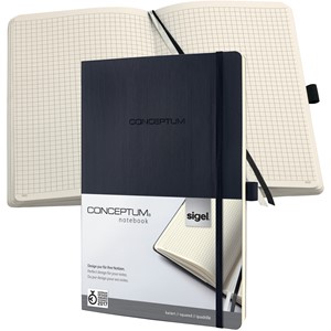 Sigel CO300 - Notizbuch CONCEPTUM®, Softcover, black, kariert, ca. A4+
