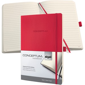 Sigel CO315 - Notizbuch CONCEPTUM®, Softcover, red, liniert, nummerierte Seiten, ca. A4