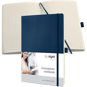 Sigel CO316 - Notizbuch CONCEPTUM®, Softcover, midnight blue, kariert, nummerierte Seiten, ca. A4