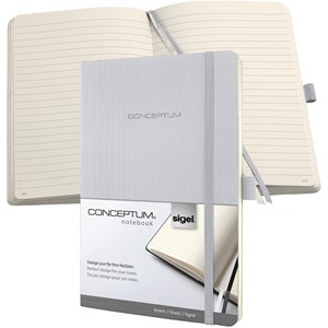 Sigel CO323 - Notizbuch CONCEPTUM®, Softcover, light grey, liniert, nummerierte Seiten, ca. A5