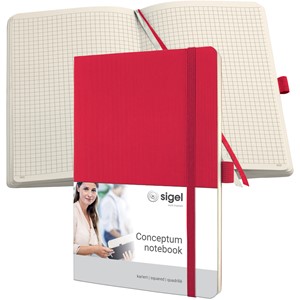 Sigel CO324 - Notizbuch CONCEPTUM®, Softcover, red, kariert, nummerierte Seiten, ca. A5