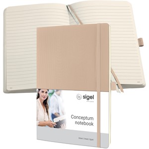SIGEL CO331 - Notizbuch Conceptum, Softcover, beige, liniert, ca. A4