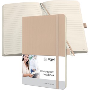 SIGEL CO333 - Notizbuch Conceptum, Softcover, beige, liniert, ca. A5
