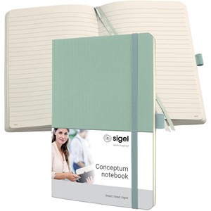 SIGEL CO337 - Notizbuch Conceptum, Softcover, mint green, liniert, nummerierte Seiten, ca. A5