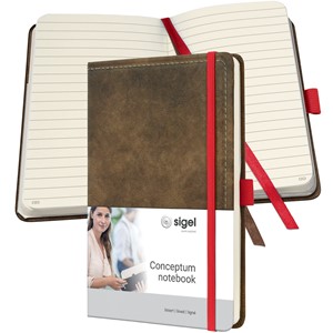 Sigel CO603 - Notizbuch CONCEPTUM®, Design Vintage, brown, liniert, ca. A5