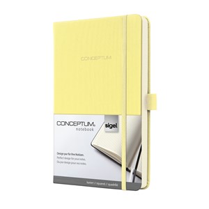 Sigel CO614 - Notizbuch CONCEPTUM®, Smooth Yellow, kariert, ca. A5