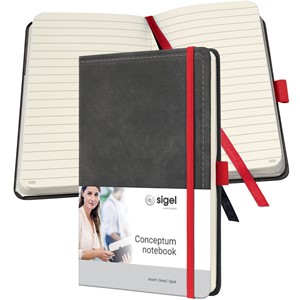 Sigel CO637 - Notizbuch CONCEPTUM®, Design Vintage, Hardcover, dark grey, liniert, ca. A5