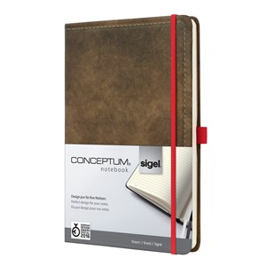 Sigel CO639 - Notizbuch CONCEPTUM®, Design Vintage, Hardcover, brown, liniert, ca. A4
