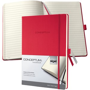 Sigel CO645 - Notizbuch CONCEPTUM®, Hardcover, red, liniert, ca. A4