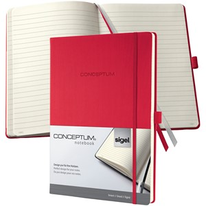 Sigel CO655 - Notizbuch CONCEPTUM®, Hardcover, red, liniert, ca. A5