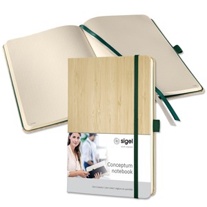 SIGEL CO670 - Notizbuch Conceptum - Nature Edition Bambus - Hardcover, beige, Dot-Lineatur, ca. A5