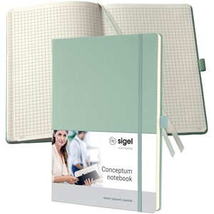 SIGEL CO680 - Notizbuch Conceptum, Hardcover, mint green, kariert, ca. A4