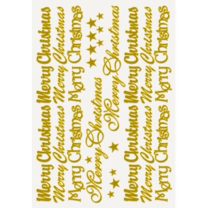 Sigel CS202 - Weihnachts-Sticker, Golden Letters, Filigran
