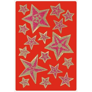 Sigel CS207 - Weihnachts-Sticker, Red, Glitter