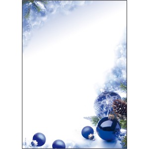 Sigel DP034 - Weihnachts-Motiv-Papier, Blue Harmony