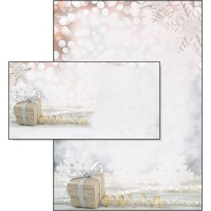 Sigel DP135Set - Weihnachts-Motiv-Papier-Set, Christmas Surprise, A4, 100 Blatt + 100 Umschläge DIN lang
