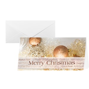 Sigel DS029 - Weihnachts-Karten (inkl. Umschläge), Christmas Glitter, Kupferprägung, Glanzkarton+ Einlageblatt+ Banderole